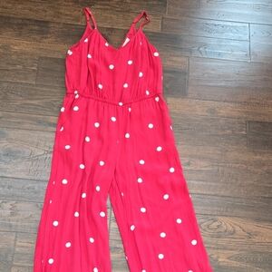 LOFT Red Jumpsuit